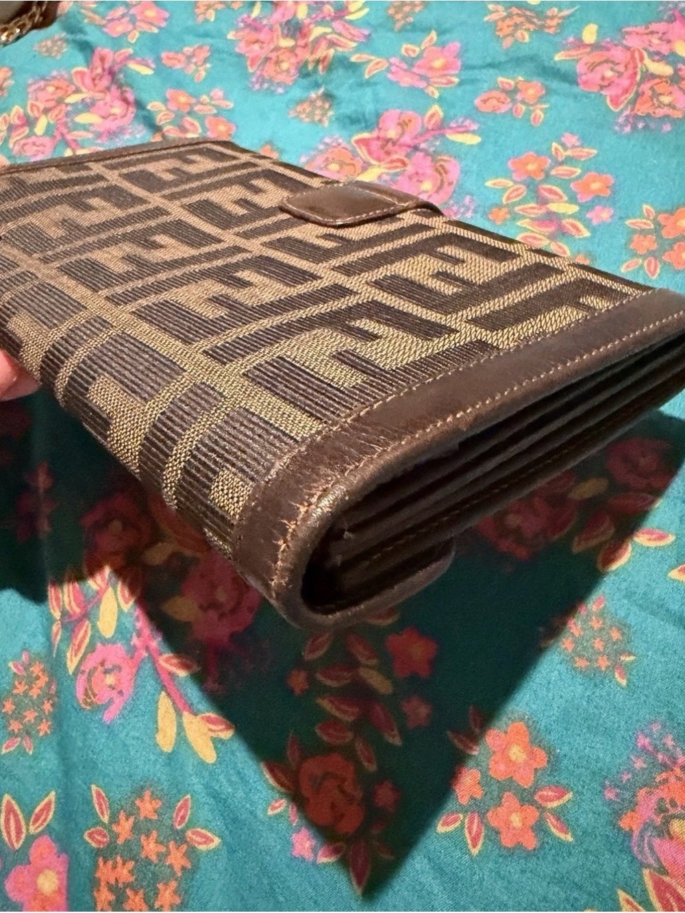 Fendi Zucca clutch wallet with unbranded chain - Picture 15 of 16